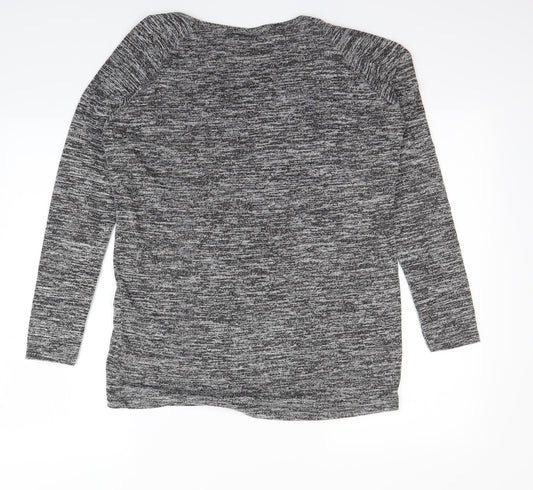 Topshop Womens Black Pullover Sweatshirt Size 8