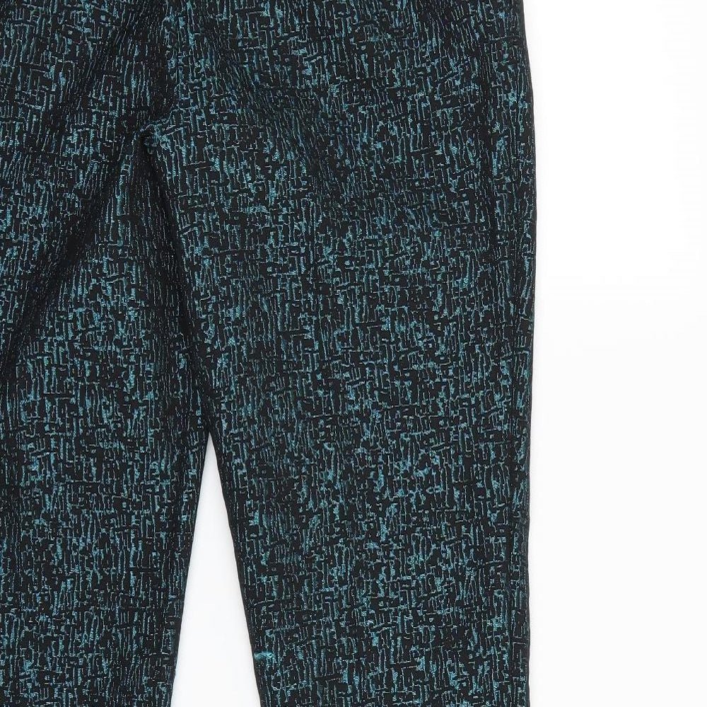 Fenn Wright Manson Womens Black Geometric  Dress Pants Trousers Size 10 L28 in