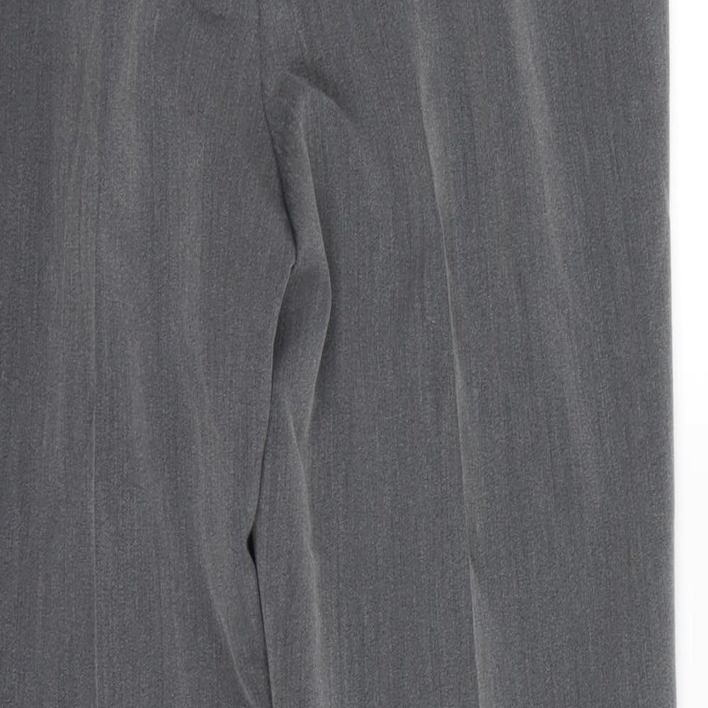 Brand and care label for Bonmarché women’s grey dress pants trousers, size UK 12, 27-inch leg