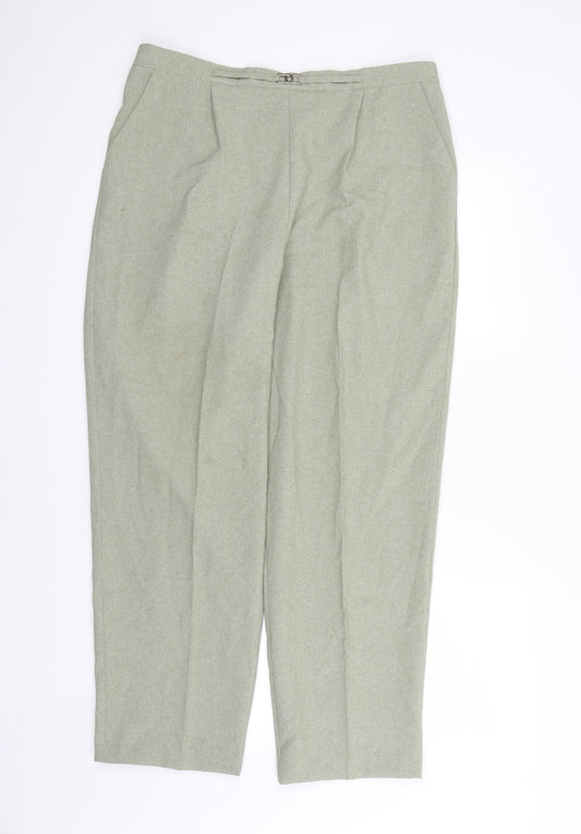 Classic Womens Green Dress Pants Trousers Size 18 L30 in