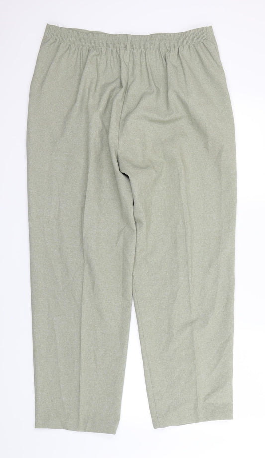 Classic Womens Green Dress Pants Trousers Size 18 L30 in
