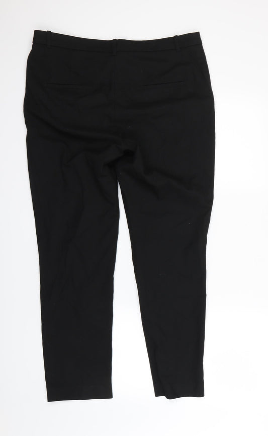 H&M Womens Black Dress Pants Trousers Size 12 L28 in