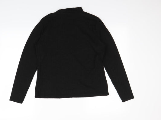 Nutmeg Womens Black Pullover Sweatshirt Size 14