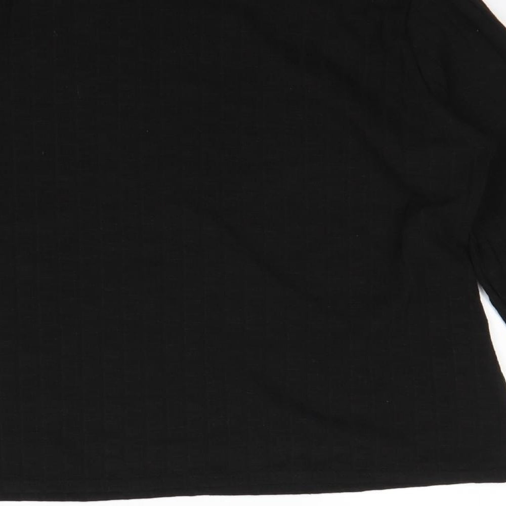 Nutmeg Womens Black Pullover Sweatshirt Size 14