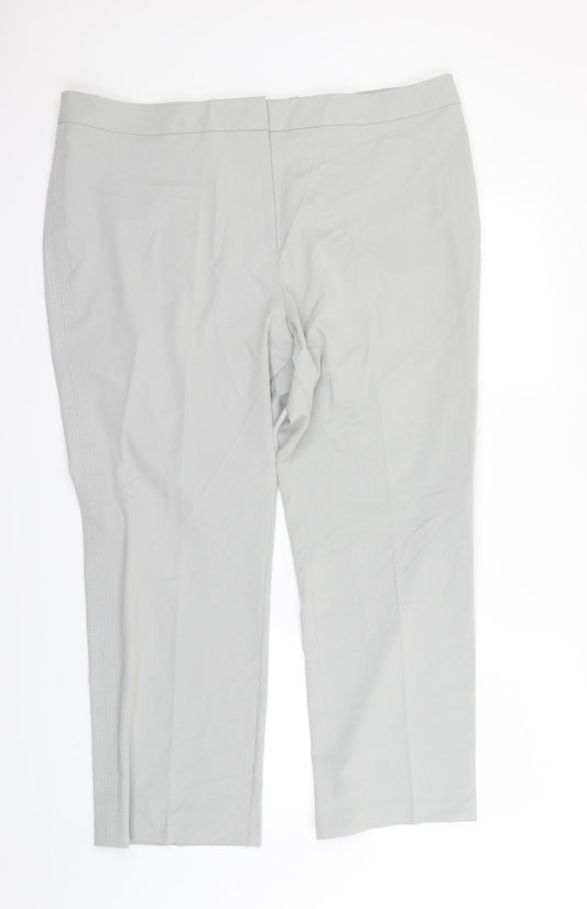 Capsule Womens Grey Dress Pants Trousers Size 22 L27 in