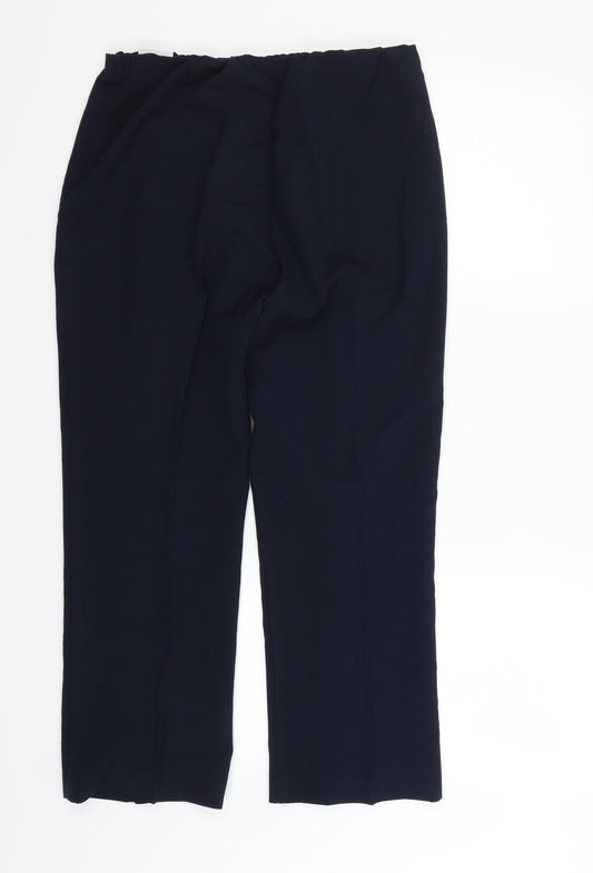 Classic Womens Blue Dress Pants Trousers Size 12 L27 in