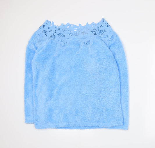 Zanzea Womens Blue Pullover Sweatshirt Size XL