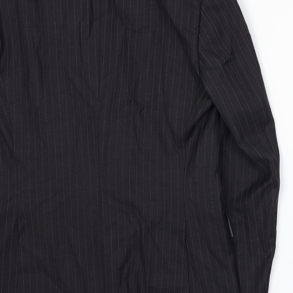 Brand and care label for JAG men’s grey striped jacket suit jacket, size L