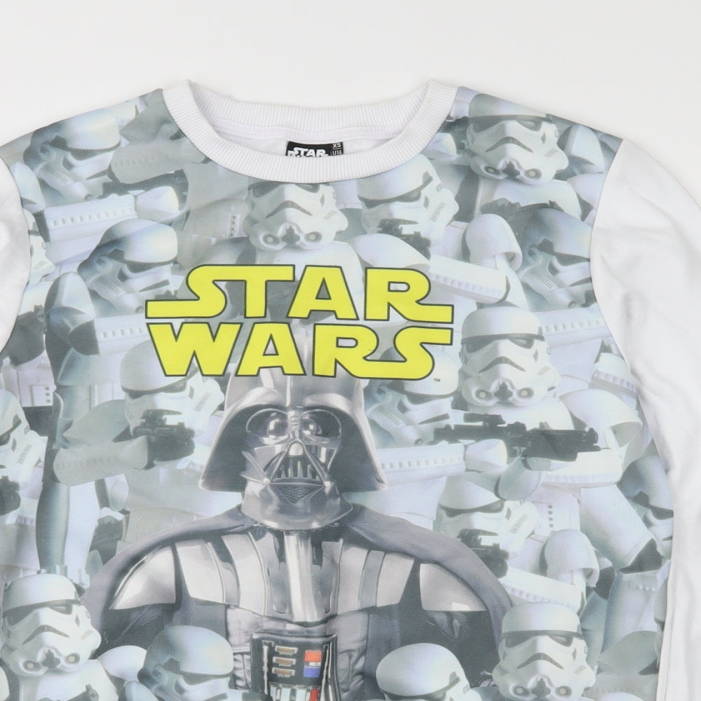 Star Wars Mens White Jersey Pullover Sweatshirt Size XS - Star Wars