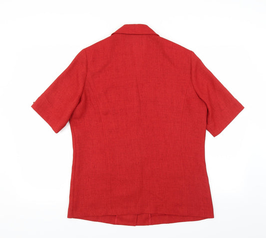 pier angelini Womens Red Basic Blouse Size 12