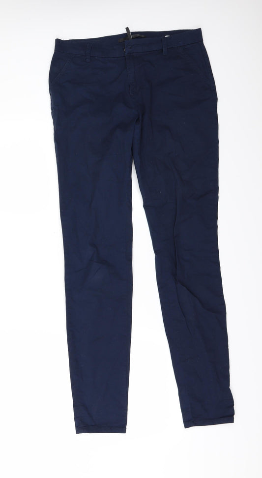 Only Womens Blue Trousers Size 8 L32 in