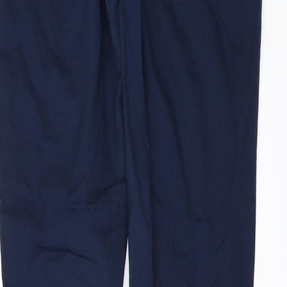 Brand and care label for Only women’s blue trousers, size UK 8, 32-inch leg