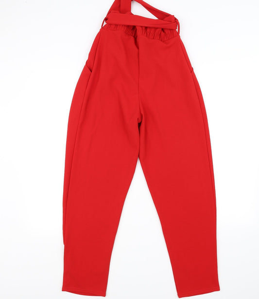 Stylewise Womens Red Trousers Size 8 L26 in