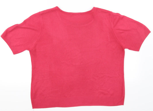 Marks and Spencer Womens Pink Pullover Jumper Size 16