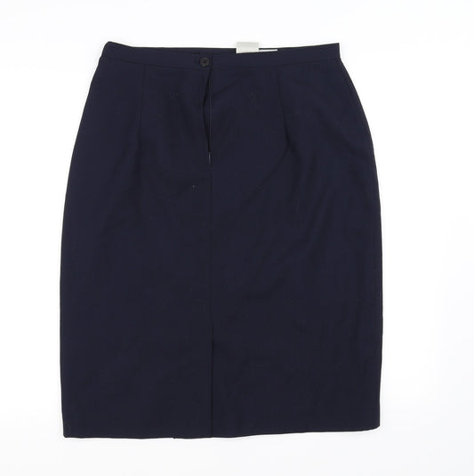 Woolmark Womens Blue A-Line Skirt Size 16