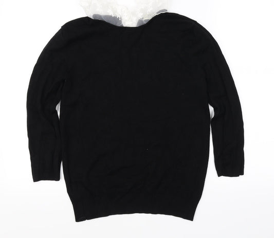 Papaya Womens Black Pullover Jumper Size 10