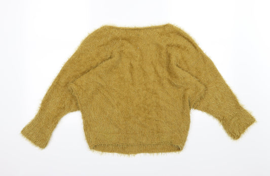 Amanti Womens Yellow Knit Pullover Jumper Size S