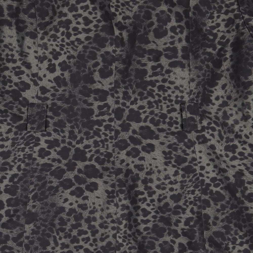 BHS Womens Brown Animal Print Overcoat Coat Size 16