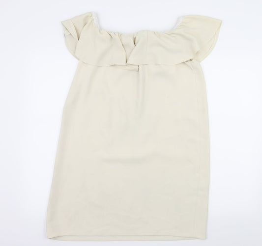 Preworn Womens Ivory Rayon Shift Size 14