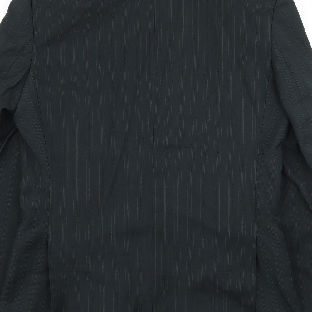 George Mens Blue Striped Jacket Suit Jacket Size S