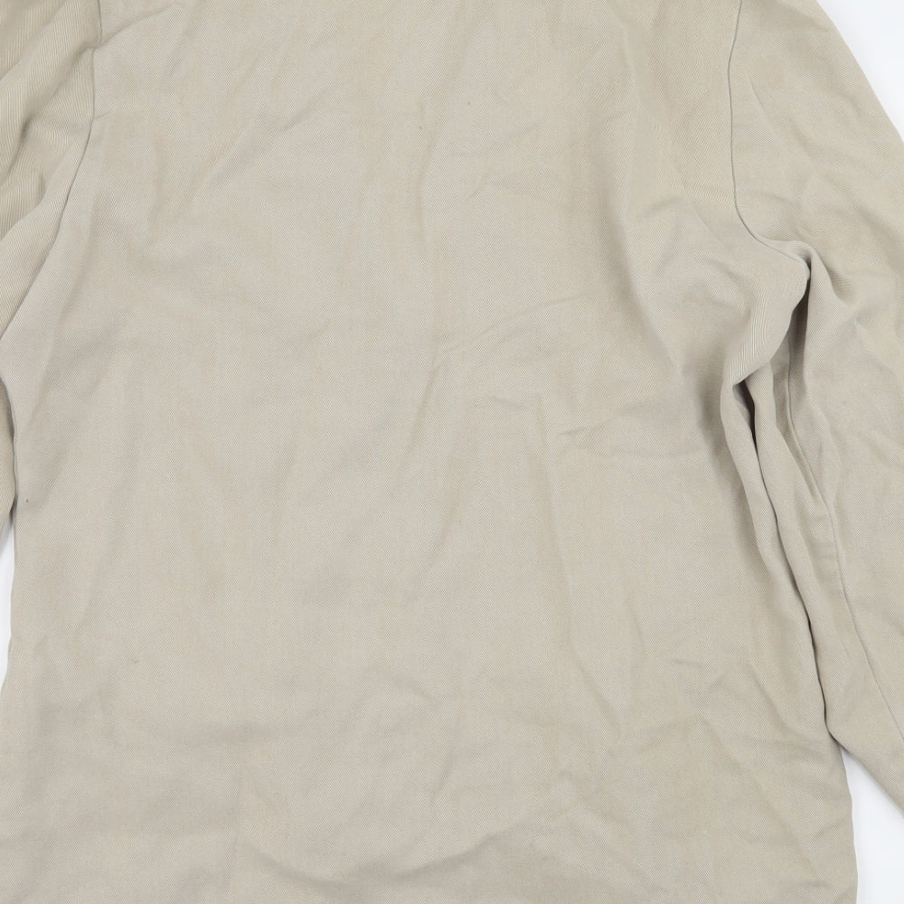 Brand and care label for Pola women’s beige jacket, size UK 10