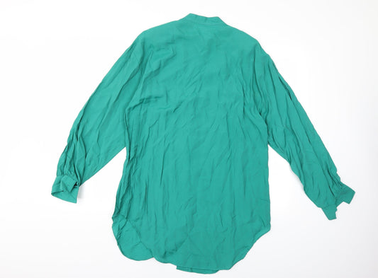 Damart Womens Green Basic Button-Up Size 14