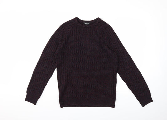 Cedarwood State Mens Red Knit Pullover Jumper Size M