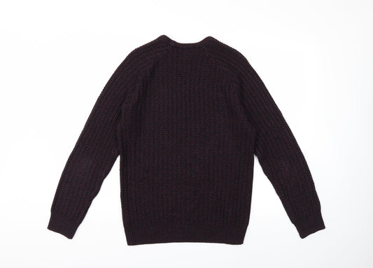 Cedarwood State Mens Red Knit Pullover Jumper Size M