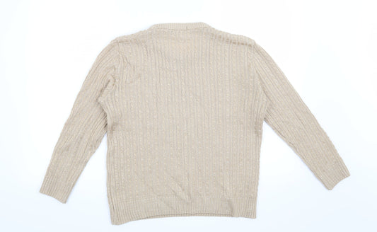 Envy Womens Beige Pullover Jumper Size M