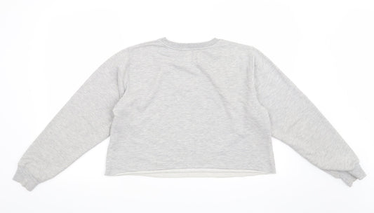 Stradivarius Womens Grey Henley Sweatshirt Size S - The 90's made me do it