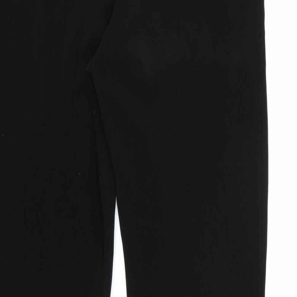 Brand and care label for Preworn women’s black trousers, size L, 29-inch leg