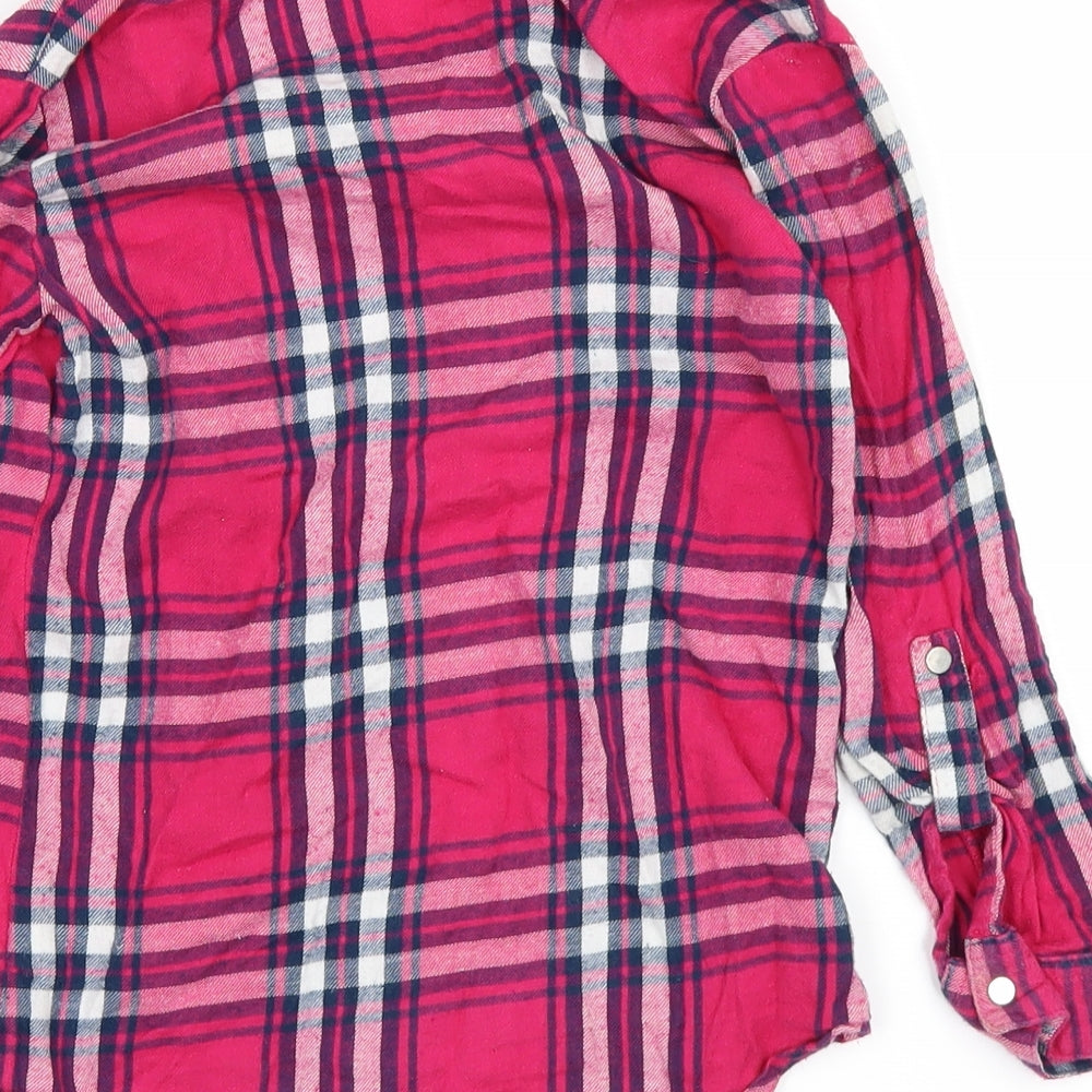 Brand and care label for yD girls’ red jacket, size 7-8, years