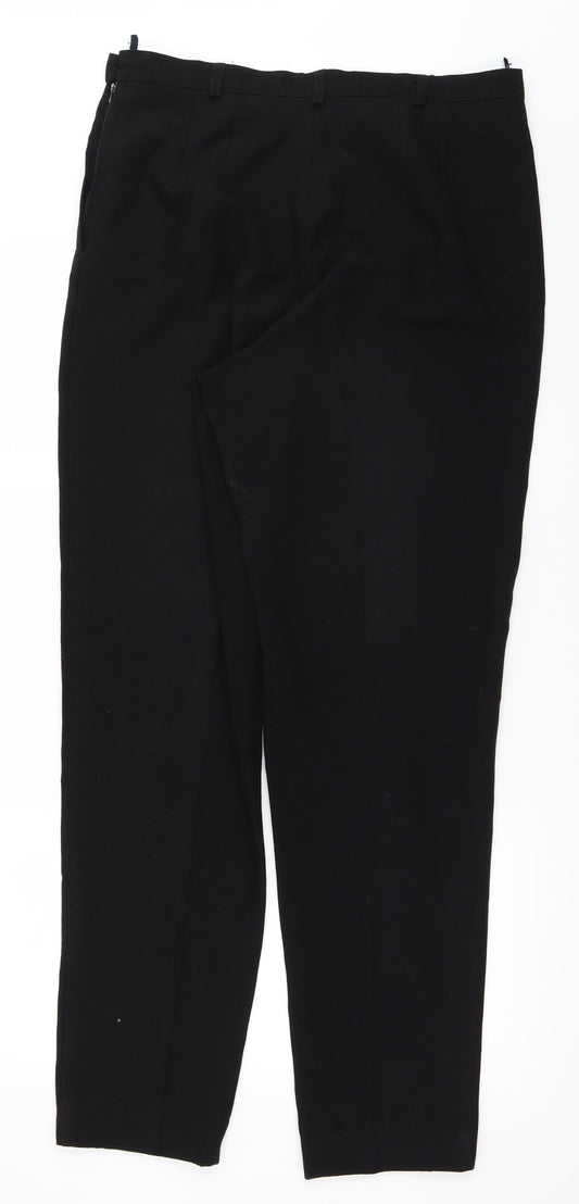 classicwoman Womens Black Trousers Size 14 L31 in