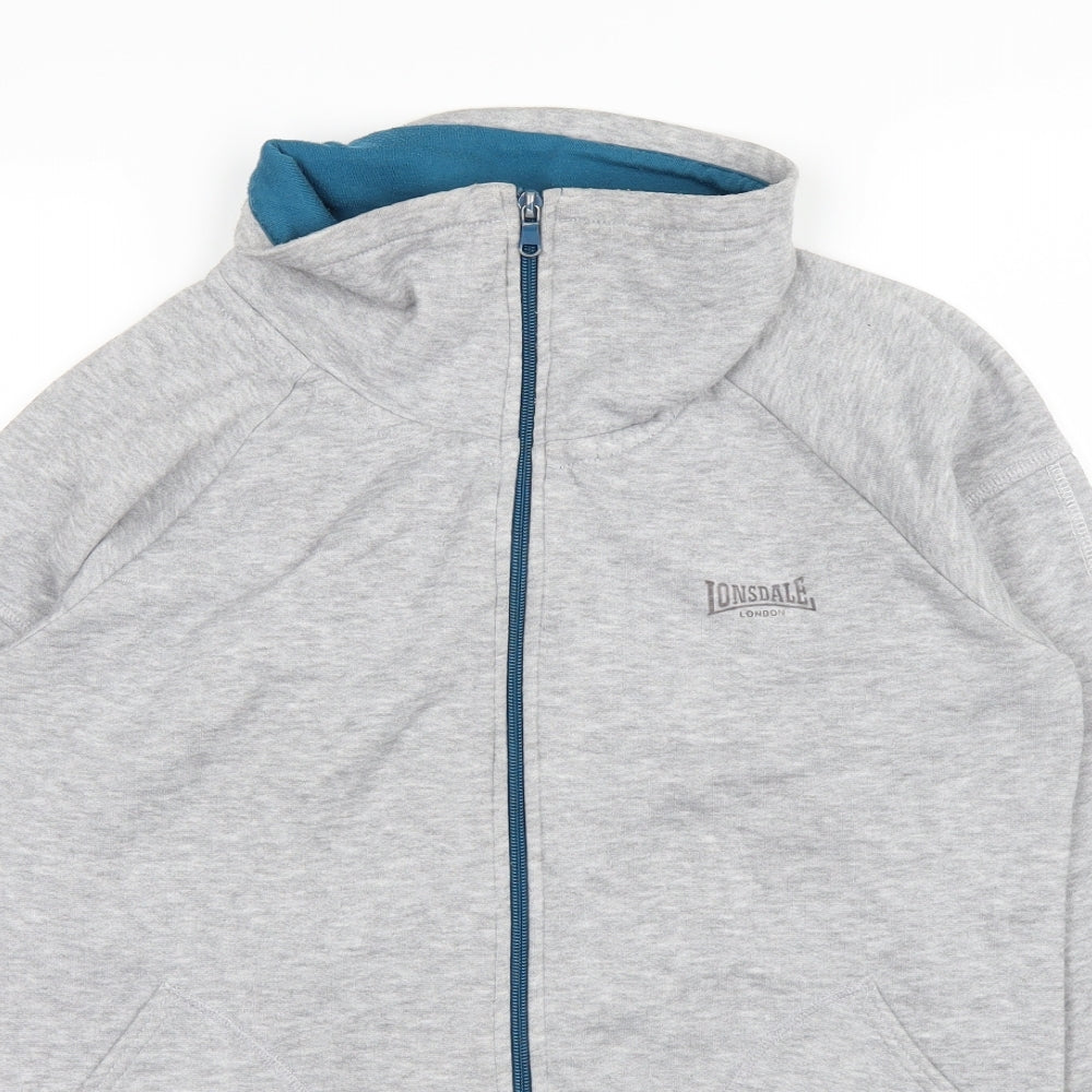 Lonsdale Womens Grey Full Zip Jumper Size 12