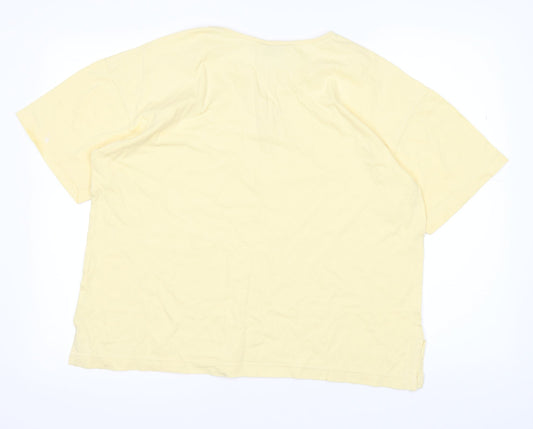 BHS Womens Yellow Basic T-Shirt Size 14