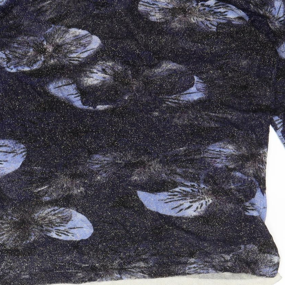 Monnari Womens Blue Animal Print Basic T-Shirt Size M
