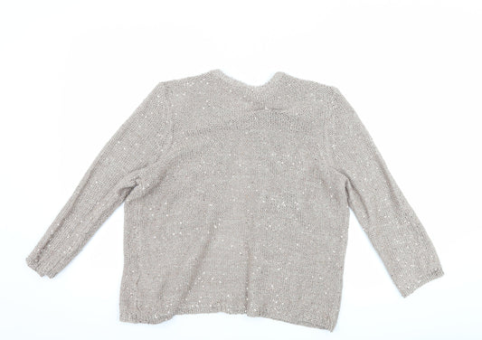 Marks and Spencer Womens Brown Cardigan Jumper Size 12