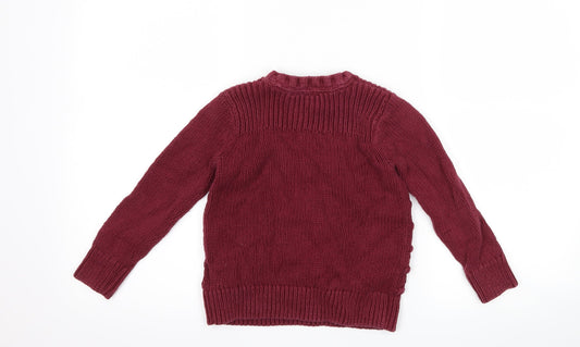 Gap Girls Purple Pullover Jumper Size 4-5 Years