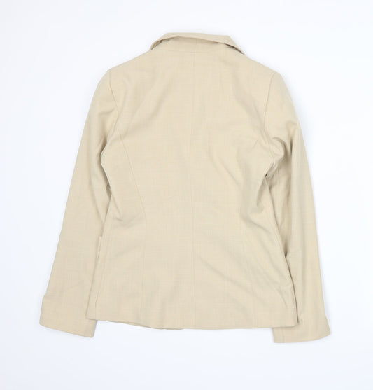 NL Collection Womens Beige Jacket Suit Jacket Size 10