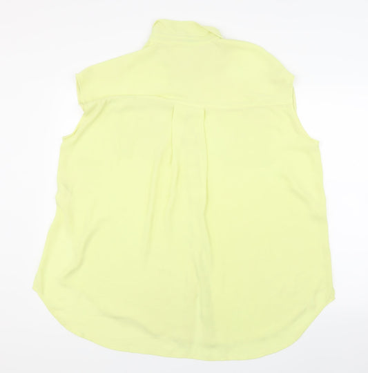 Monki Womens Yellow Basic Blouse Size M