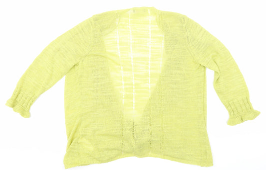 Per Una Womens Green Knit Cardigan Jumper Size 12