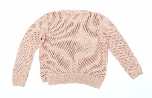 Per Una Womens Pink Knit Pullover Jumper Size 12