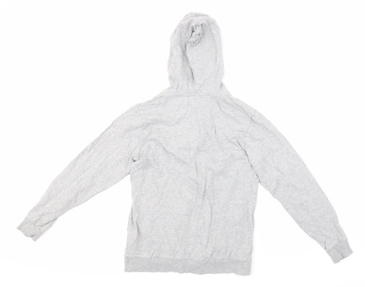 Preworn Girls Grey Full Zip Hoodie Size 12-13 Years