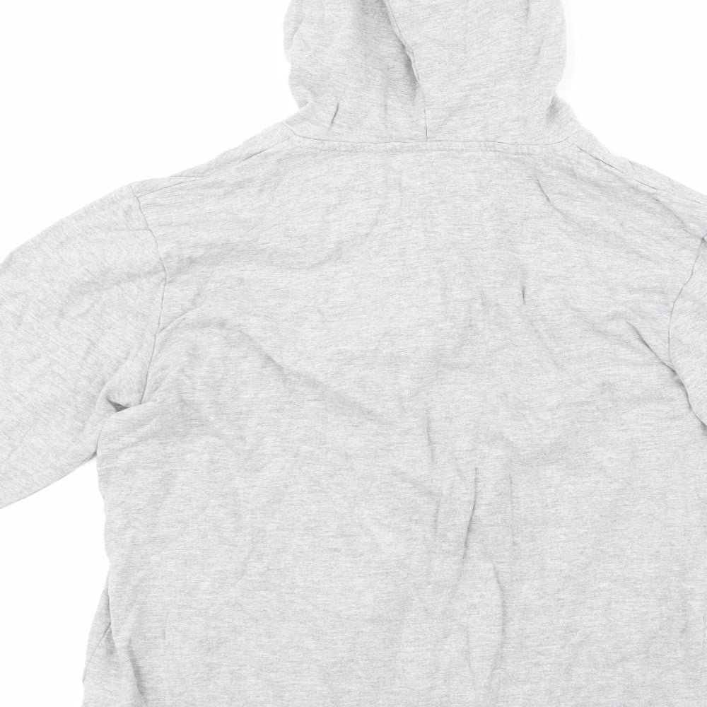 Brand and care label for Preworn girls’ grey full zip hoodie, size 12-13, years