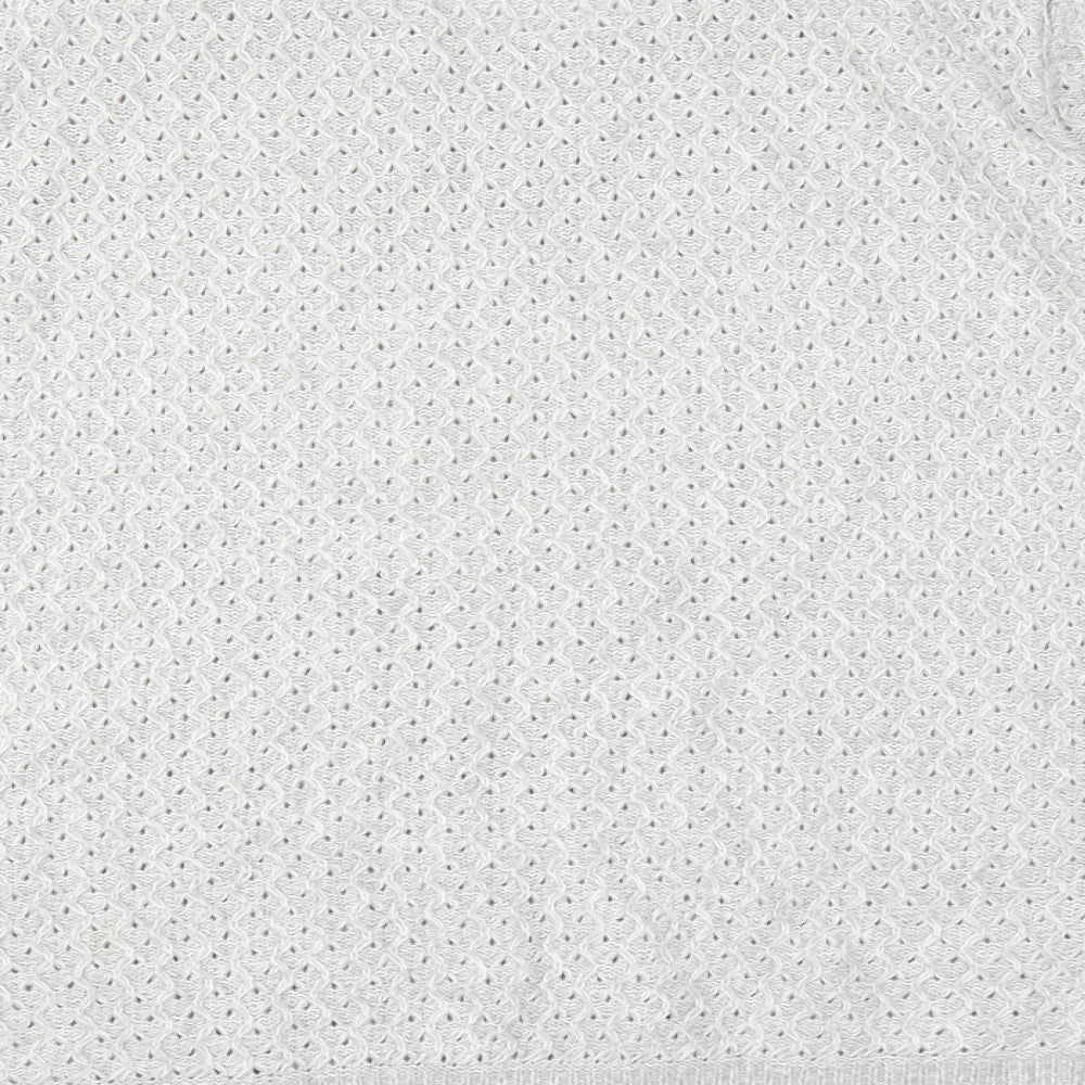 Brand and care label for EWM women’s grey jumper, size L