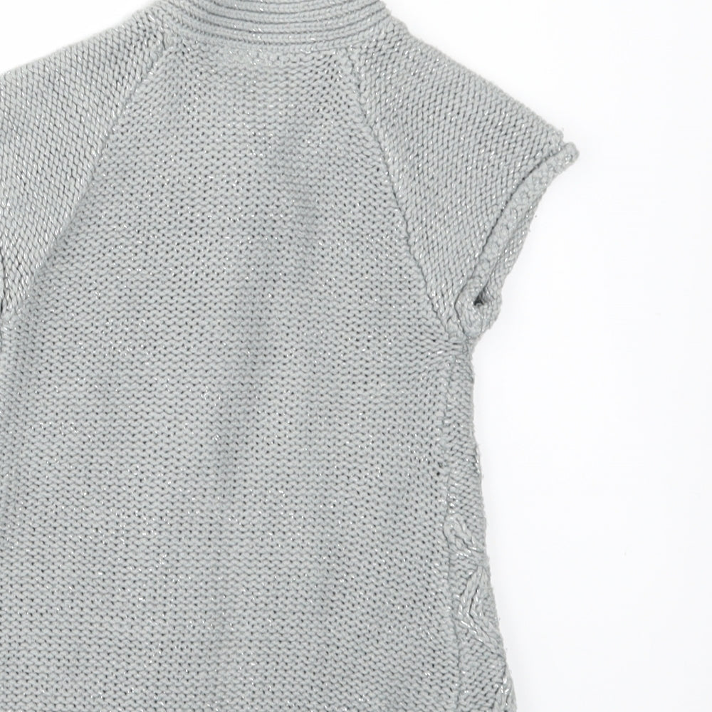 STREET ESSENTIAL Girls Grey Cardigan Jumper Size 2-3 Years