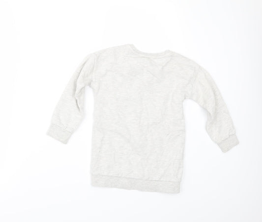 TU Girls Grey Pullover Sweatshirt Size 5 Years