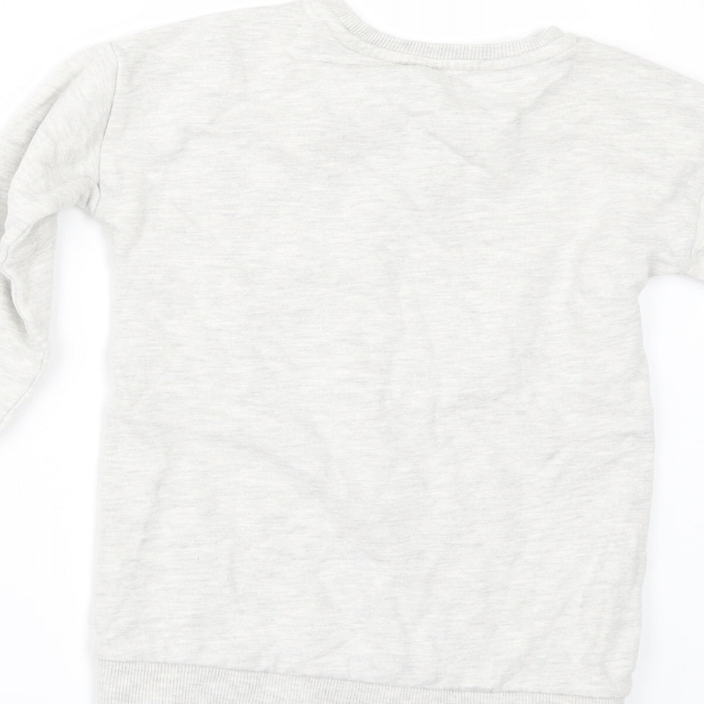 TU Girls Grey Pullover Sweatshirt Size 5 Years