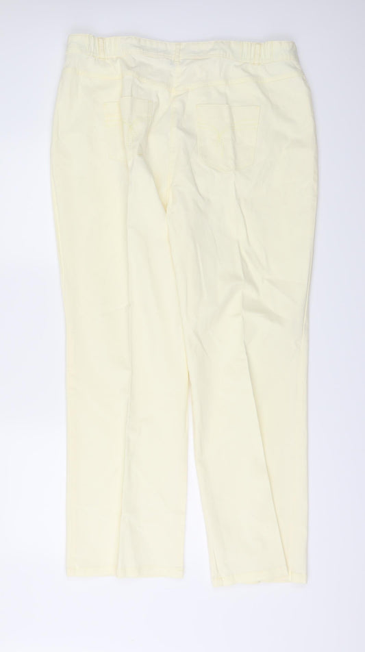 Classic Womens Yellow Straight Jeans Size 38 in L28 in