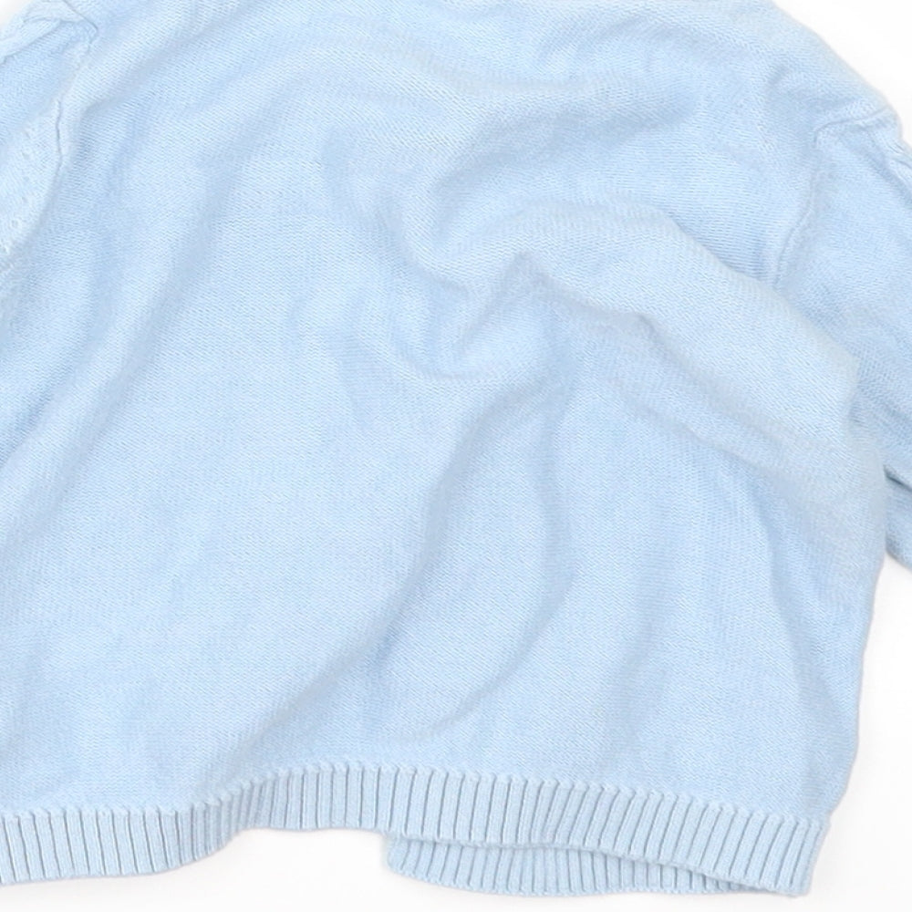 Mothercare Girls Blue Cardigan Jumper Size 12-18 Months